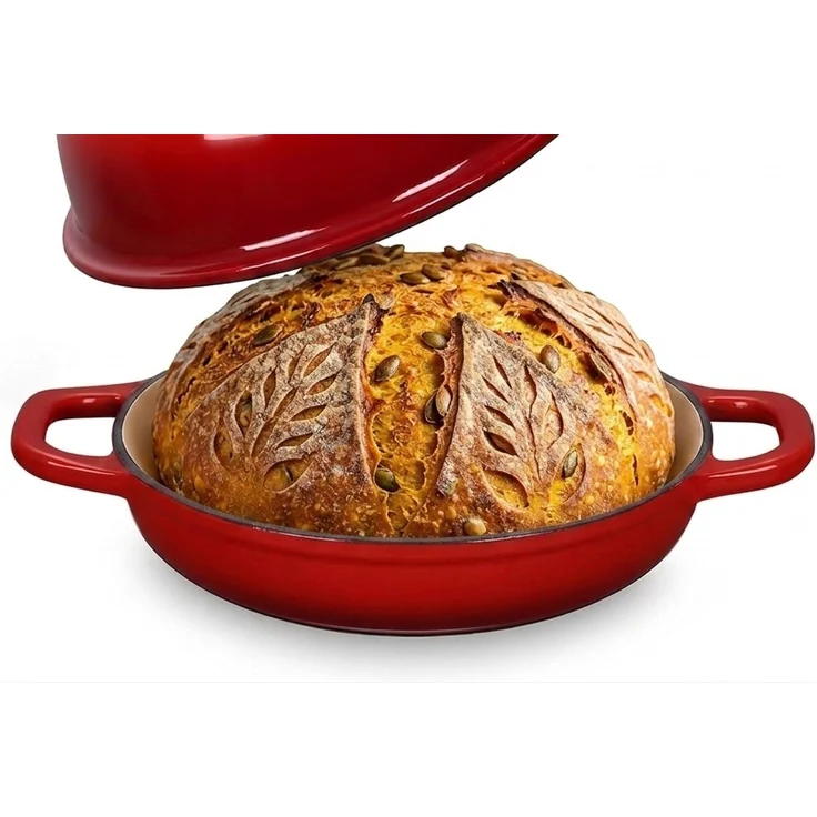 Brotbackform RODELUXE mit cremefarbenem Innenraum aus Gusseisen 35,5x28x5,5 cm 2,3 l – Bild 3
