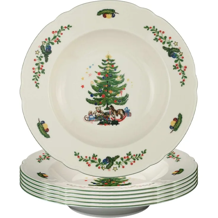Seltmann Weiden Marieluise Weihnachten Suppenteller ø 23,2 cm 6er Set