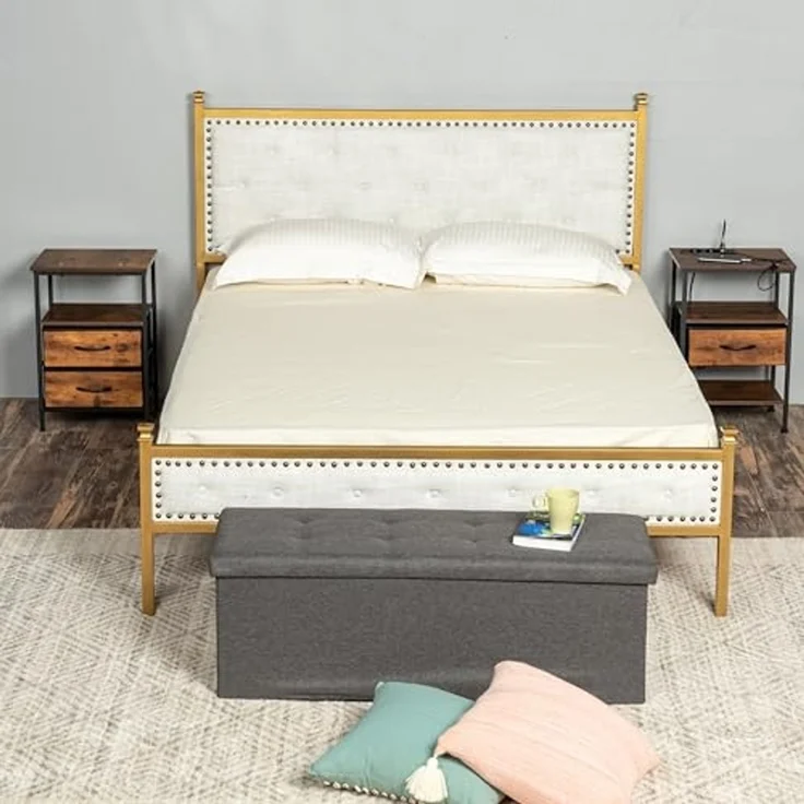 FurnitureR Bank für Kinderzimmer, Ottomane, Stauraum für Kinderspielzeug, Aufbewahrungstruhe innen mit abnehmbarem Fach, Grau, 110 x 38 x 38 cm – Bild 1