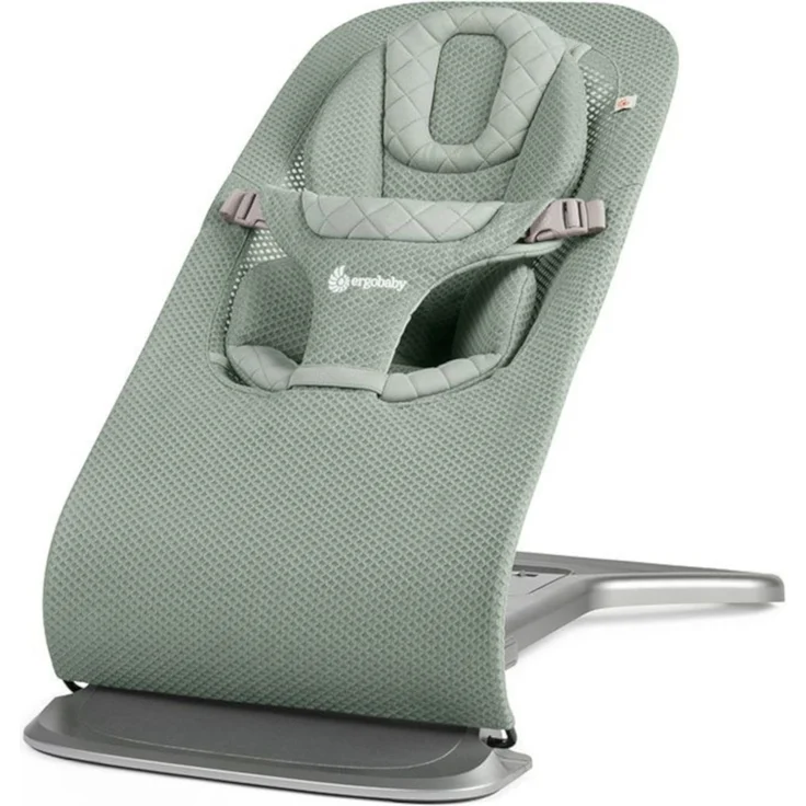 Ergobaby Evolve Bouncer Babywippe für Neugeborene Sage Green Mesh – Bild 6