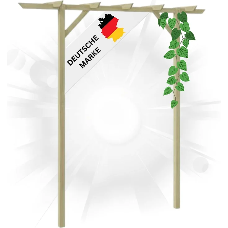 DELUKE® Pergola aus Holz LURV 2x2m Kiefernholz Rankhilfe Pergola Holz Bausatz freistehend Gartendeko Gartenbogen Gartenpergola – Bild 1
