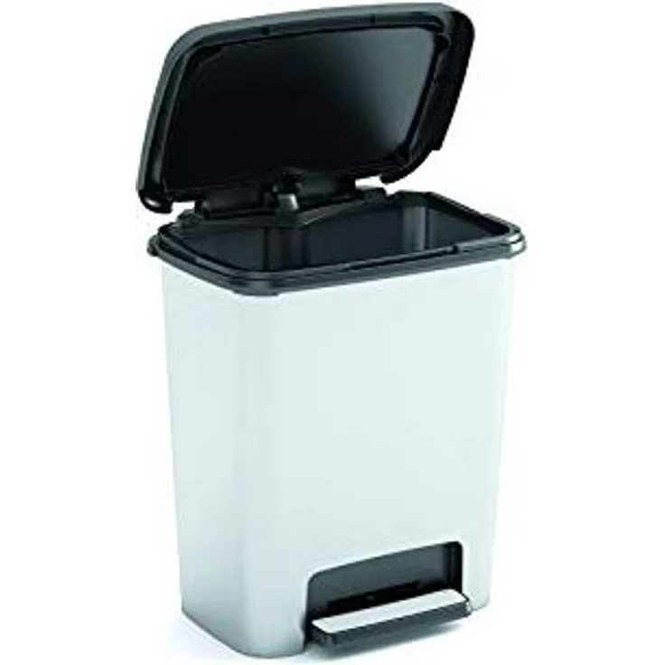 Kis Style Abfalleimer, verziert, 38 x 28 x 43 cm, 35 l, silberfarben – Bild 2