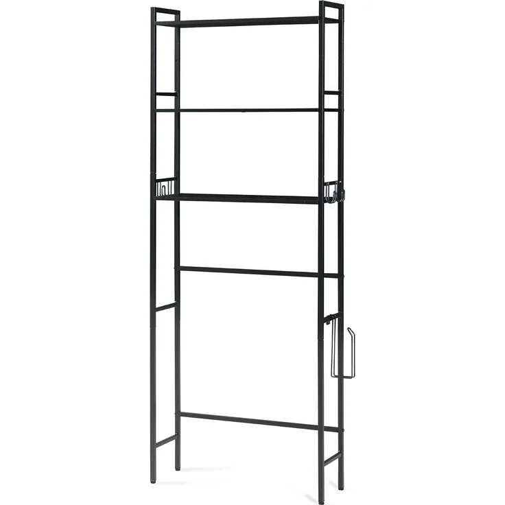 Toilettenregal Ljukhobro 164x64x20 cm Schwarz [en. casa] – Bild 4