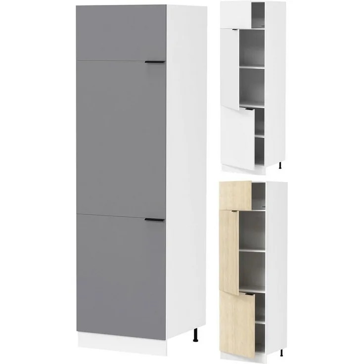 VCM Küchenmöbel Unterschrank Fasola 920538 Weiß H. 207 x B. 60 x T. 57 cm