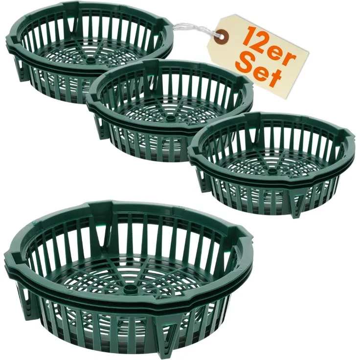 GarPet Pflanzschale 12x Pflanzkörbe für Blumenzwiebeln Schale Zwiebel Pflanzschale 30 cm