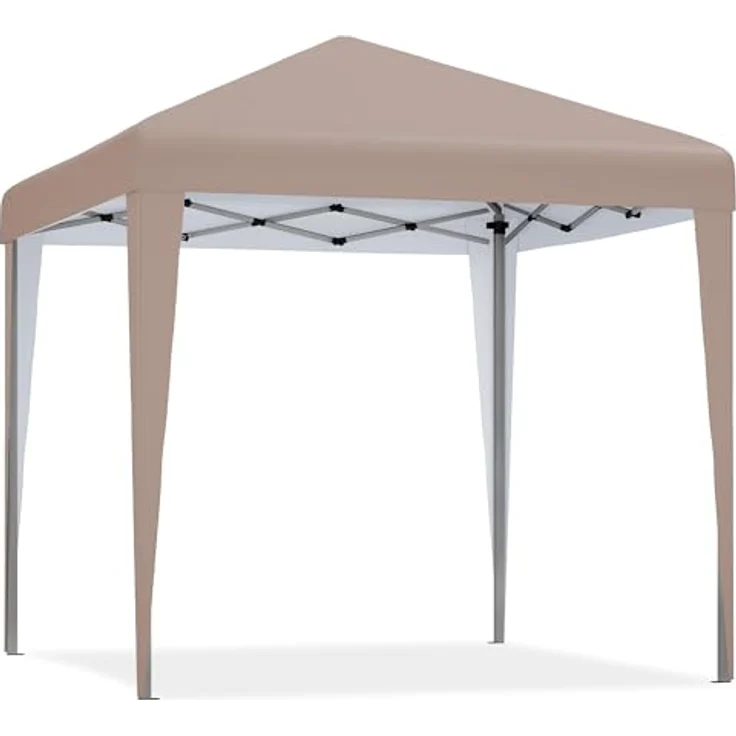YITAHOME 3x3 Meter Pop-Up Pavillon | wasserdicht Faltpavillon | Anti-UV Gartenzelt Partyzelt | mit Tragetasche und Seilen | für Terrasse Strand Camping Markt Festival (Khaki) – Bild 2