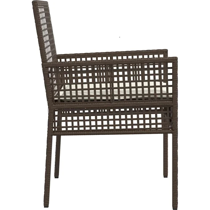 vidaXL Gartenstuhl mit Kissen 2 pcs Braun 55 x 53 x 85 cm Poly-Rattan 42003446 – Bild 5