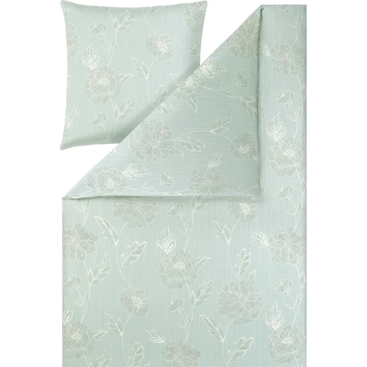 Estella Interlock Jersey Bettwäsche Edessa 6759-614 eisblau 135x200 – Bild 2