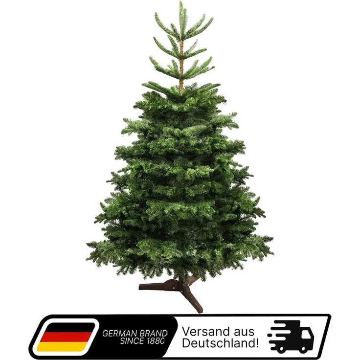 Aurelia Home Weihnachtsbaum künstlich 150 cm – Nordmann-Optik aus PE/PVC, Holzständer, Tasche – Bild 1