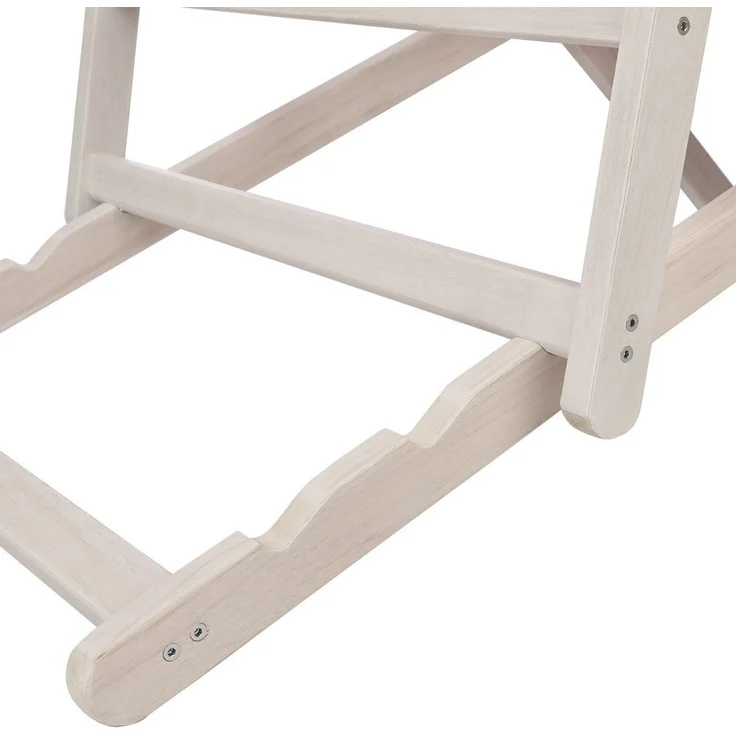 Liegestuhl Strandliege Weiß Gartenliege Klappbar Sonnenliege Strandstuhl Beige – Bild 7