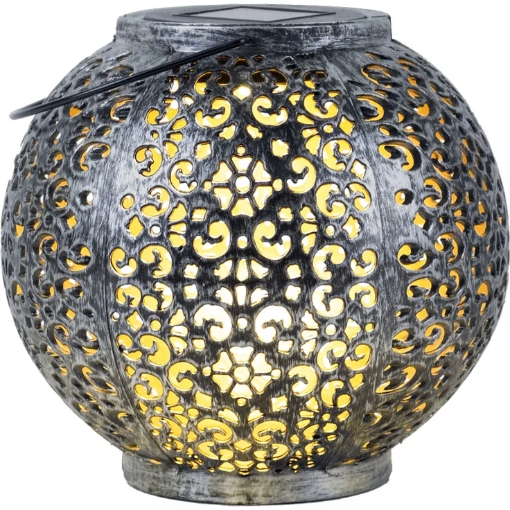 2x LED Solarleuchte, Kunststoff, Hängeleuchte, H 17 cm – Bild 7
