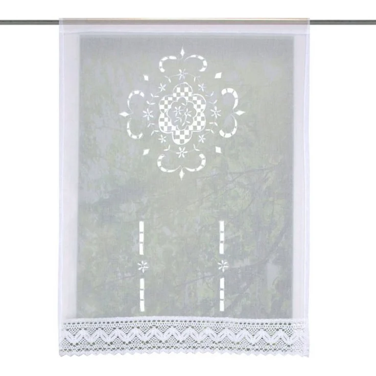 HOME WOHNIDEEN Scheibengardine ALEGRA (1 St), Stangendurchzug, halbtransparent – Bild 4