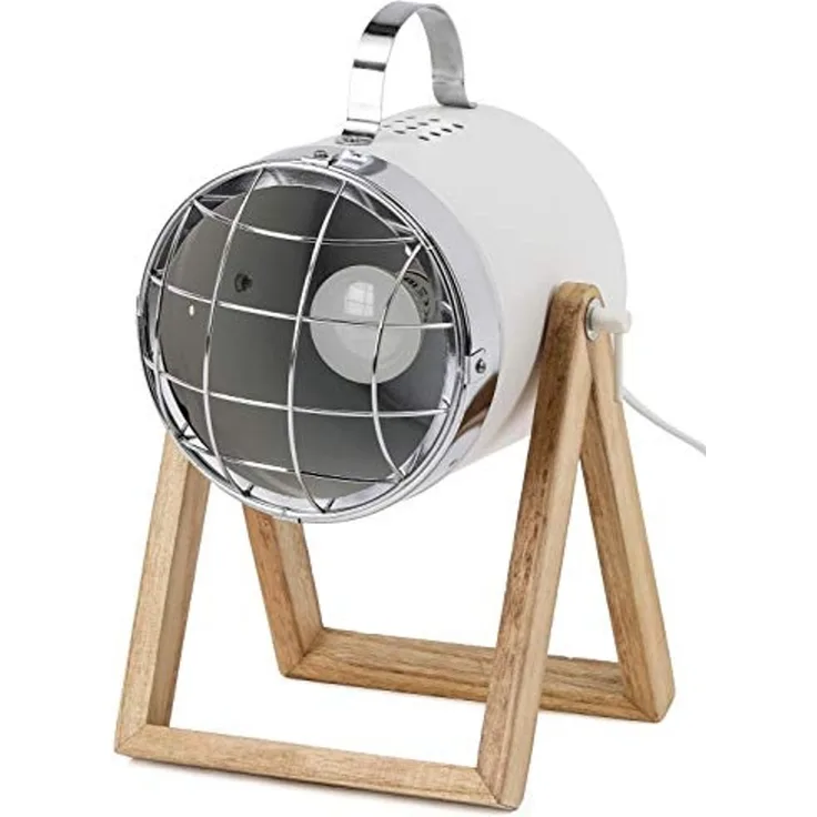 Tischlampe, Bodenlampe - Industrial Design - verstellbar - bis zu 42 cm hoch, weiß