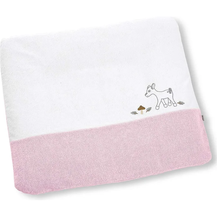 Sterntaler Wickelauflagenbezug Waldis Rosie, Weiß/Rosa (Weiß), 80x90 cm
