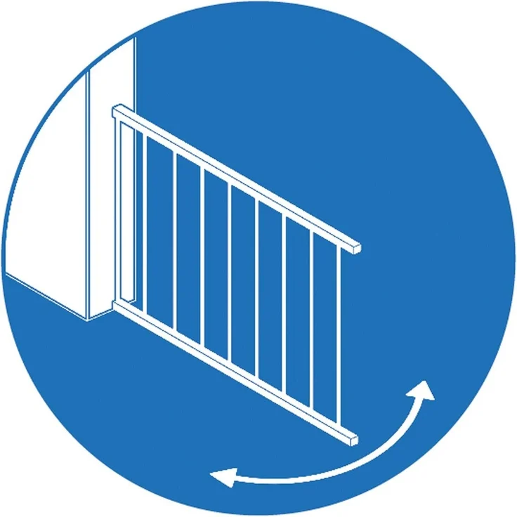 reer 'S-GATE' Tür- und Treppengitter, für Türbreiten 73-110cm, zum Schrauben, Metall, Weiß – Bild 8