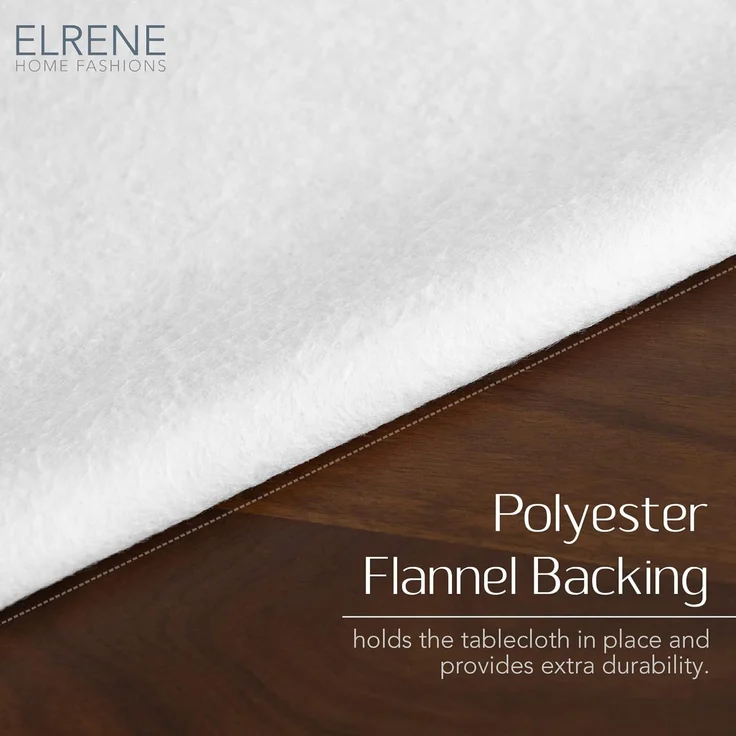 Elrene Home Fashions Vintage Hahn Country Farm Bedruckte Wasser- und schmutzabweisende Vinyl-Tischdecke für drinnen und draußen, Flanell-Rückseite, 132,1x177,8 cm, rechteckig – Bild 3