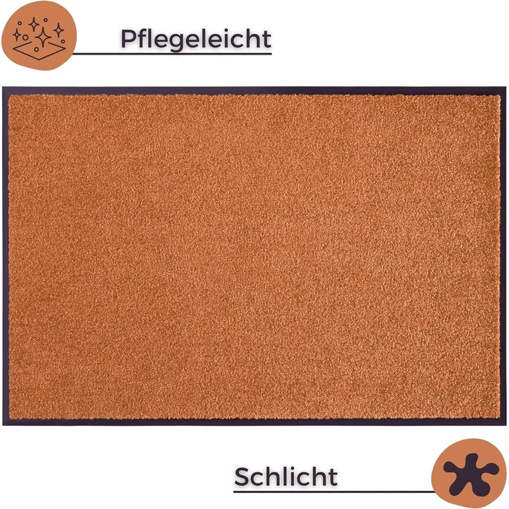 Waschbare Fußmatte Wash & Clean - orange - 120x180x0,7cm – Bild 2