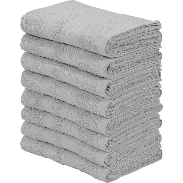 OTTO home Handtücher Vanessa, 8 Handtücher, 50x100cm, in Standard- und Premium-Qualität, Walkfrottee (Set, 8-St), Handtücher mit Bordüre, 100% Baumwolle, einfarbig, weich – Bild 1
