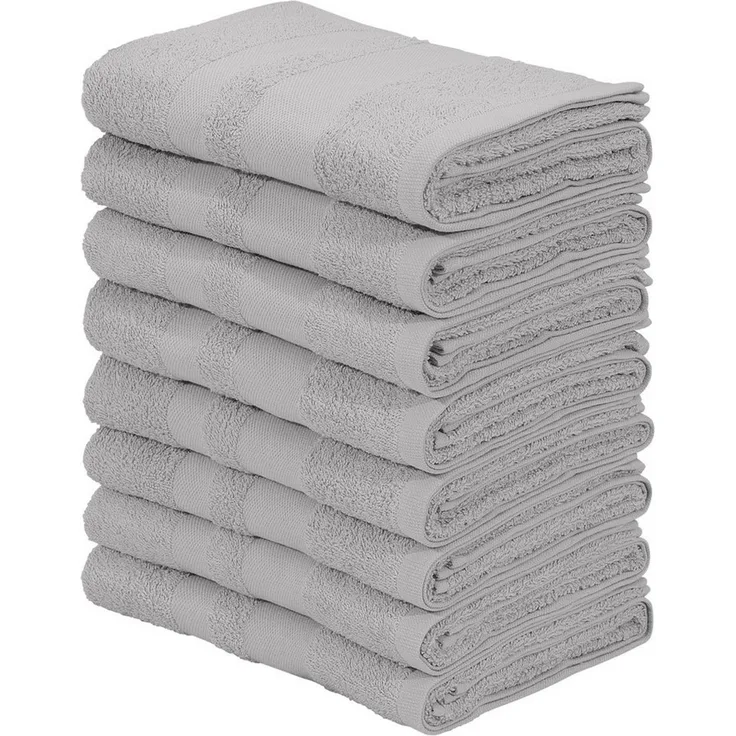 OTTO home Handtücher Vanessa, 8 Handtücher, 50x100cm, in Standard- und Premium-Qualität, Walkfrottee (Set, 8-St), Handtücher mit Bordüre, 100% Baumwolle, einfarbig, weich