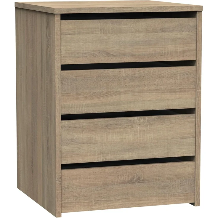 Muebles Pitarch | Kommode 4 Schubladen, Cambrian Eiche, 63,5 x 46 x 45 cm (Höhe x Breite x Tiefe), Kollektion Tibet – Bild 1