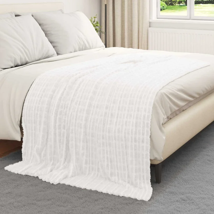 vidaXL Wohndecken 6 stk. Weiß 200 x 150 cm 4,5 kg Fleece 42016966 – Bild 3