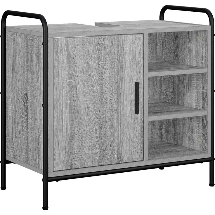 vidaXL Badezimmerschrank-Set 2 stk. Sonoma-Grau 65,5 x 34 x 61 cm 3444486 – Bild 4
