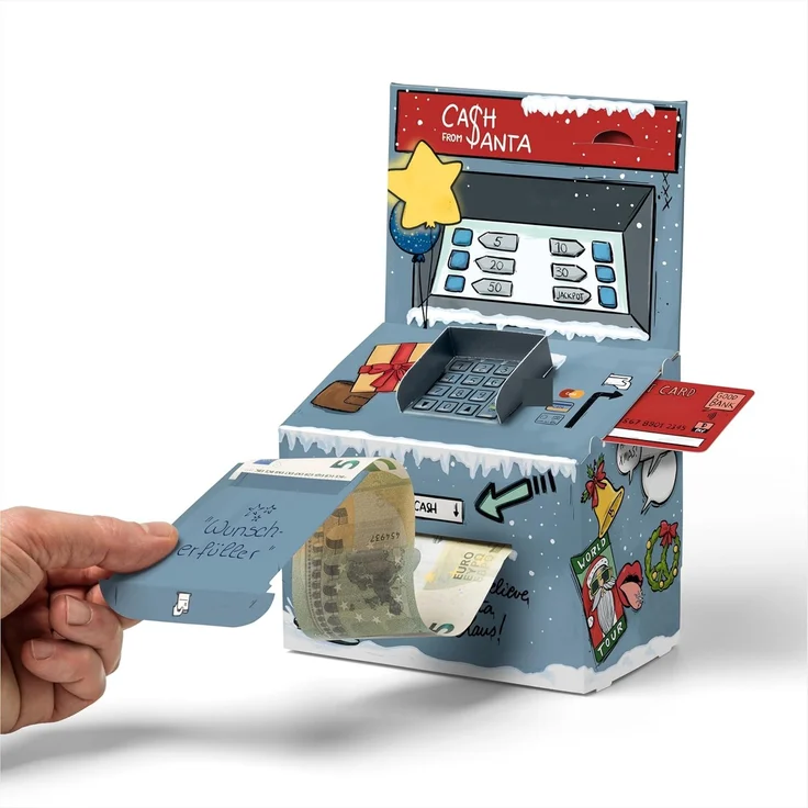 SURPRISA Geschenkbox Geld-O-Mat Geldgeschenk Verpackung – Kreatives DIY Geldautomat, für Geldgeschenke zum Geburtstag, Hochzeit & besondere Anlässe – Bild 1