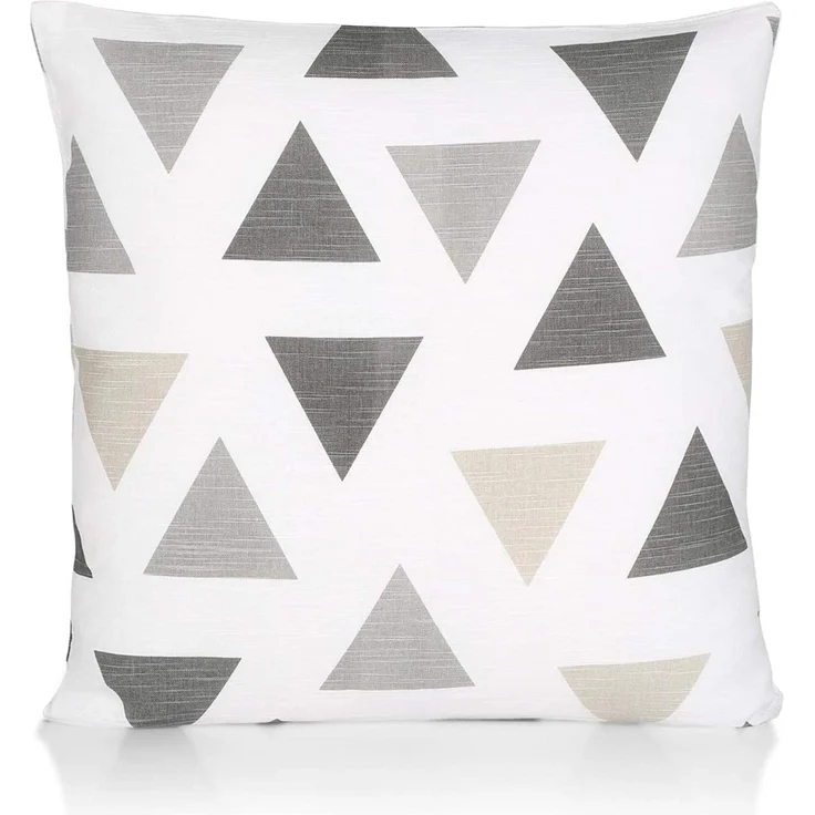 Penguin Home 4Er - Pack Dekorative Quadratische Kissen Aus Baumwolle, Luxuriöse, Stilvolle Für Wohnzimmer, Sofa, Schlafzimmer, Mit Unsichtbarem Reißverschluss, 45X45 cm (18" Inches), Grau/Weiß – Bild 5