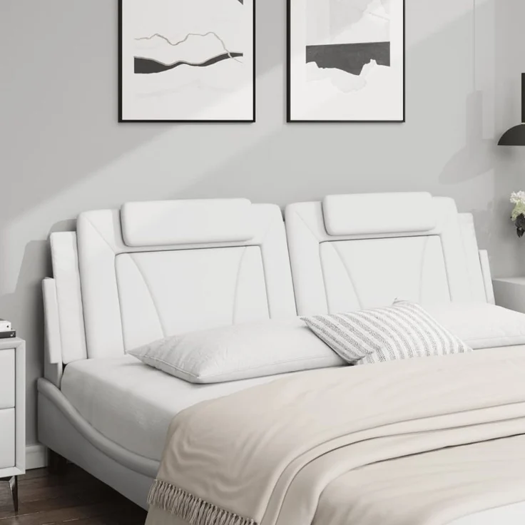 vidaXL Kopfteil-Kissen "Viana" Weiß 180 cm Kunstleder – Bild 3