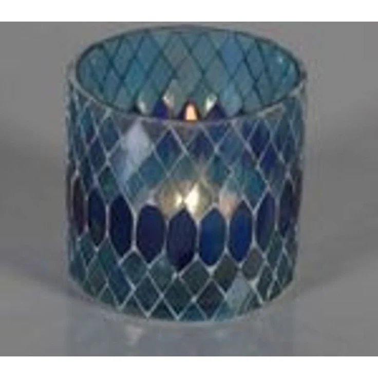 Marokkanisches Mosaik Windlicht Rayan Dunkelblau M – Bild 14
