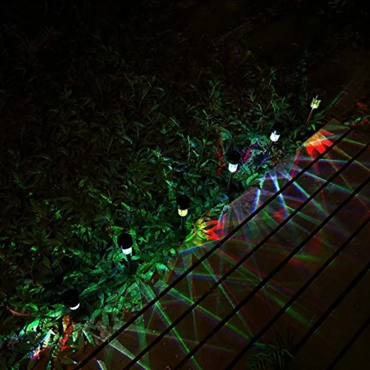 monzana LED Solarleuchte, Solarleuchte, Solarlampe Außen Garten LED Farbwechsel IP44 Edelstahl 32er Set – Bild 5