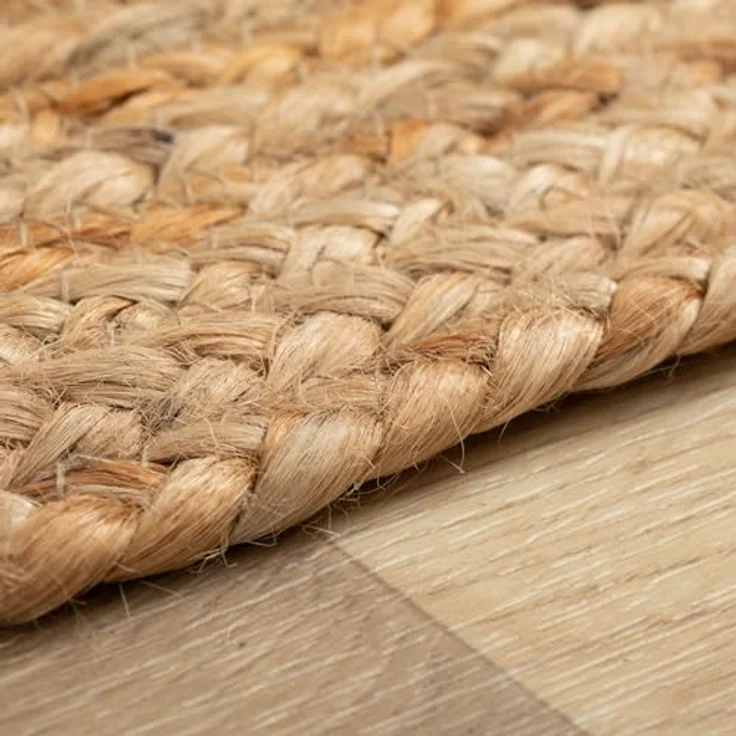 Steffensmeier Juteteppich Goa, oval, 70x130 cm, aus Naturmaterialien, geeignet für Fußbodenheizung – Bild 3