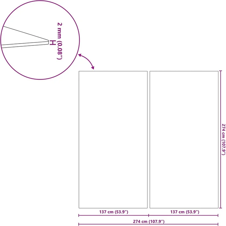 vidaXL Bodenfolie für Pools 274 x 274 x 0,1 cm Quadratisch Vliesstoff 42009101 – Bild 10