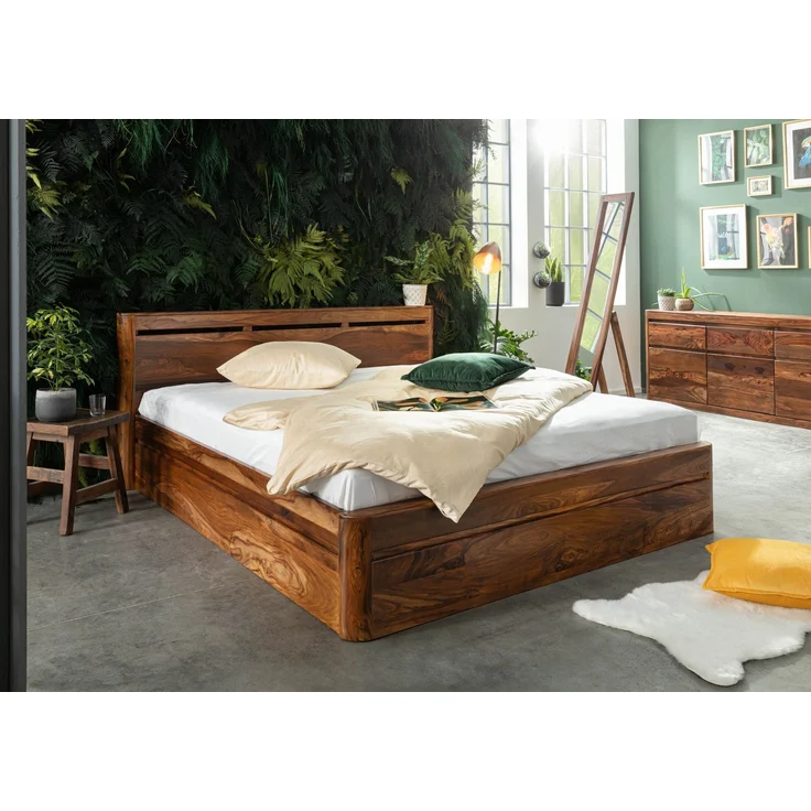 Bett Sheesham 200x200 walnuss gewachst TORONTO #258 – Bild 9