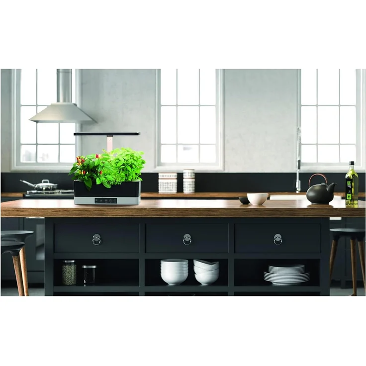 LEDVANCE LED Pflanzenleuchte schwarz dimmbar mit 1670 Lumen, Wachstumlampe mit 6 Fächern für den Indoor Garten, Kräuterlicht mit Timerfunkton und Wasserstandsanzeige. Sensor zeigt den Wassermangel an. – Bild 2