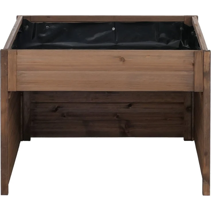Mähroboter-Garage mit Pflanzkasten HWC-Q17, Unterstand Rasenmäher, Holz FSC®-zertifiziert 50x70x80cm ~ dunkelbraun – Bild 5