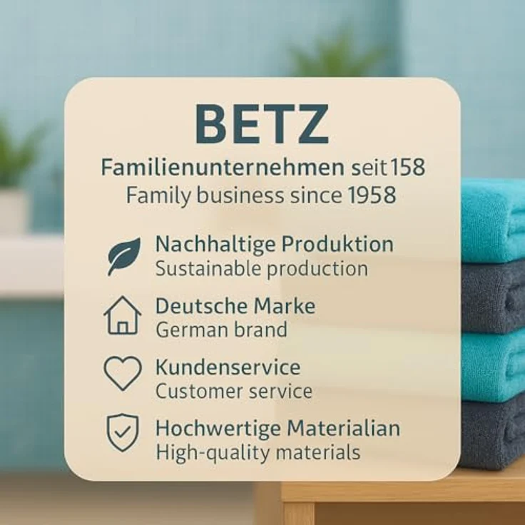 Betz Handtücher 6 Stück Handtücher Palermo 50x100 cm Farbe anthrazit und türkis, 100% Baumwolle – Bild 10