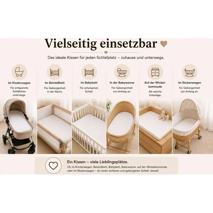 Betten Hofmann Babykissen Daunenkissen medium 35x40 cm flauschig weich 60 g – Bild 6