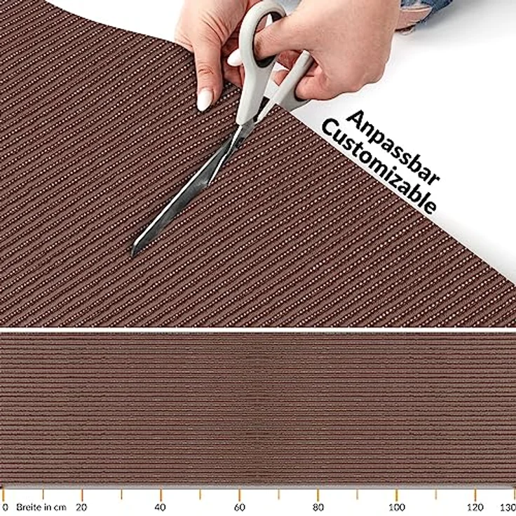 ANRO Badematte Weichschaummatte 300x130cm, rutschfest, wasserabweisend, uni braun – Bild 4