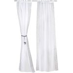 roba Vorhang Set 'Rock Star Baby 3' - 2-teilig - Gardinen Set - Baby- & Kinderzimmer Deko - Weiß/Grau