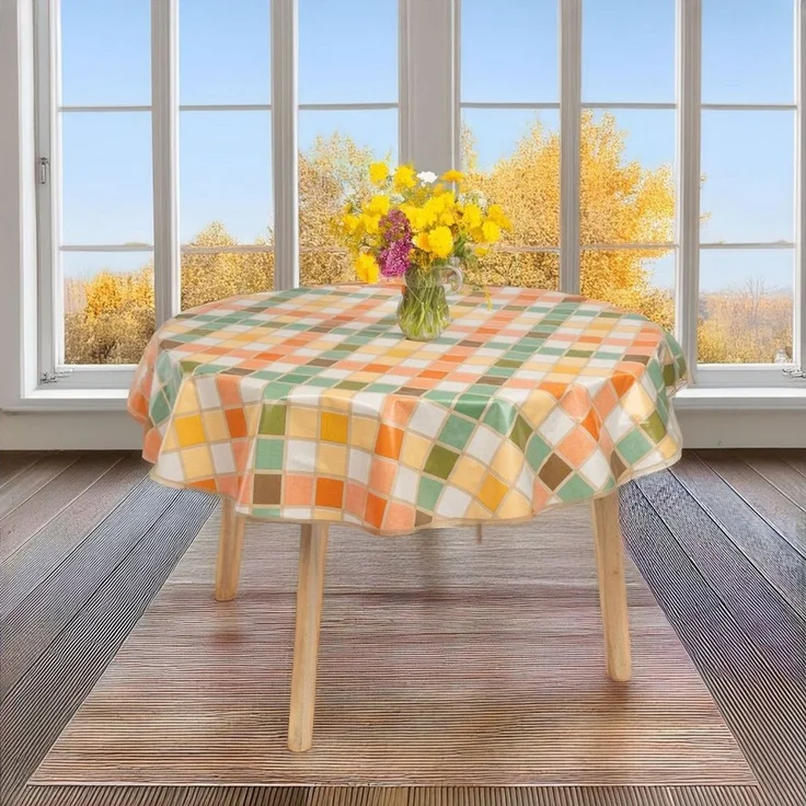 laro Tischdecke rund 140 cm wachstuchtischdecke Tischdecke abwaschbar – Bild 3