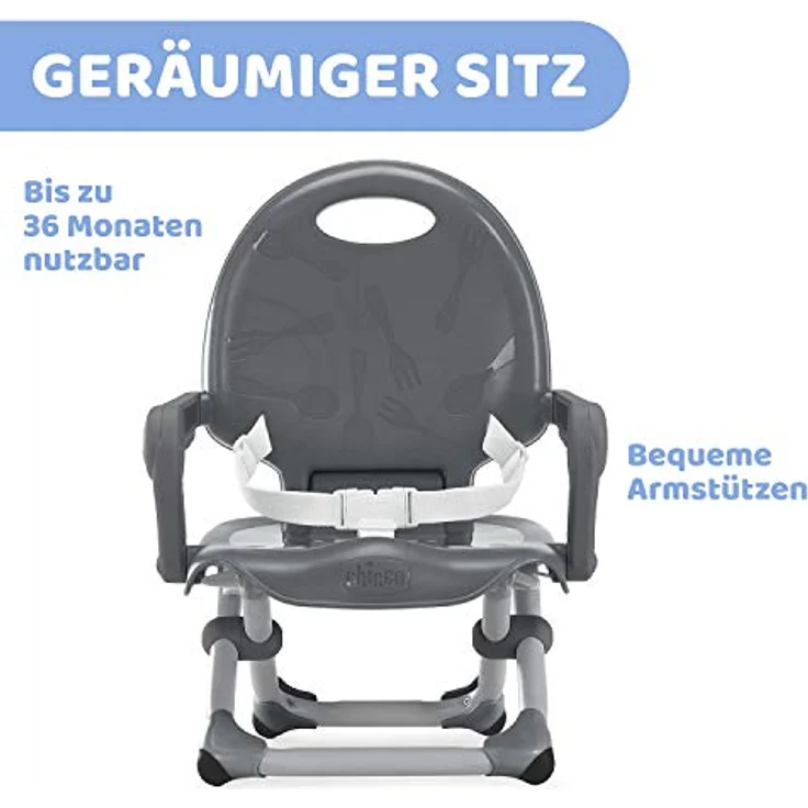 Chicco - Sitzerhoehung Pocket Snack grau – Bild 7