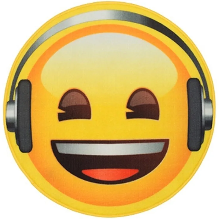 Smiley - Emoji Kopfhörer Rund 50cm