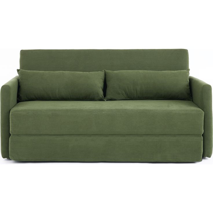 ZUBALIYA Schlafsofa 92x82 cm, mit Stauraum, mit Samtbezug, mit Cordbezug, mit breiten Armlehnen, mit Schaumstoffpolsterung, Grün – Bild 20