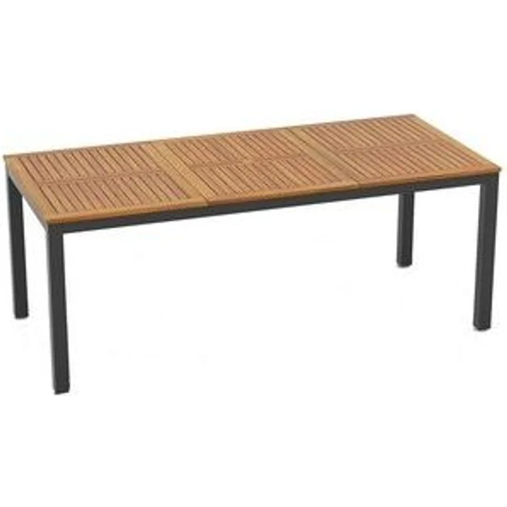 COSTWAY Gartentisch, Akazienholz Esstisch für 8 Personen, mit Schirmloch 200cm – Bild 6