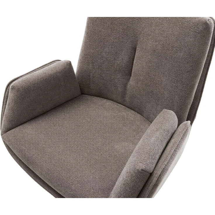 Barstuhl Clea-Flex Strukturstoff Soft Taupe Freischwinger Flach Metall Schwarz – Bild 5