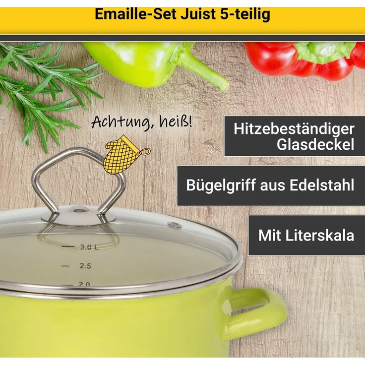 Karl Krüger 89566PAG Topf-Set Juist 5-tlg, induktionsfähig / Kochtöpfe / Topfset – Bild 3