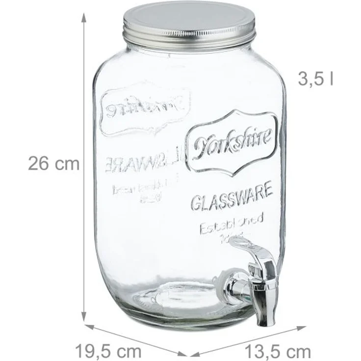 Relaxdays 2er Set Getränkespender 3,5 Liter – Bild 4