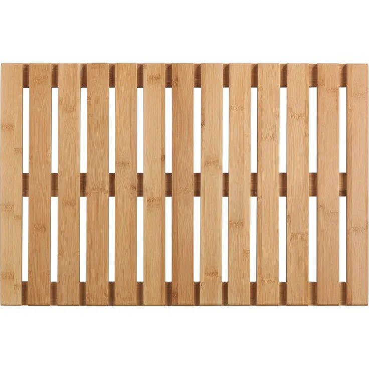 WENKO BAMBUS Badematte 40 x 60 cm, Braun, Indoor & Outdoor