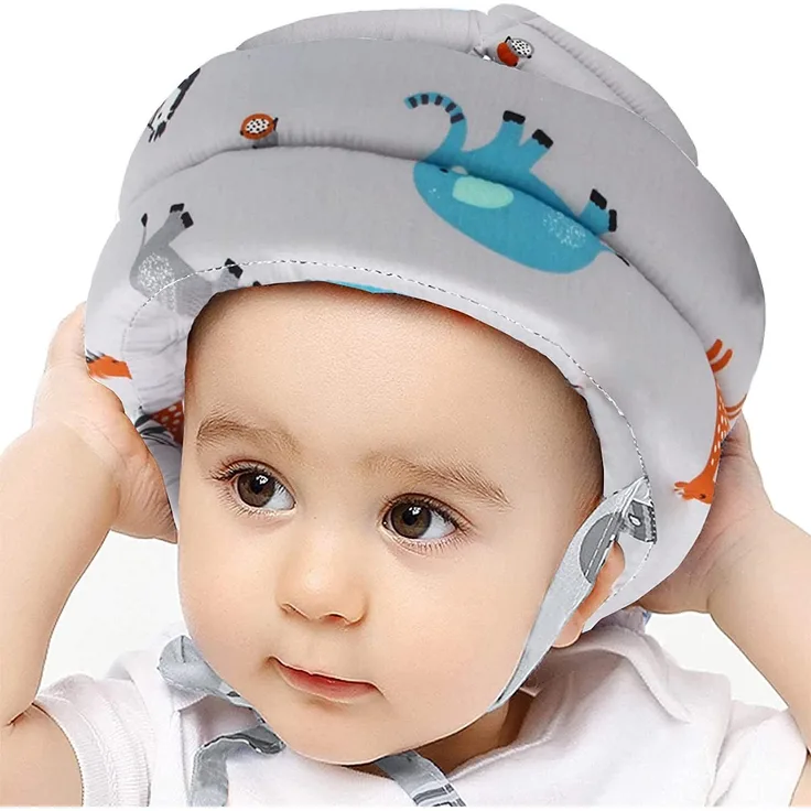 IULONEE Baby Helm Kopfschutz Kleinkind Schutzhut Verstellbarer Sicherheitshelm Kollisionsvermeidung Schutzkappen(Grau)